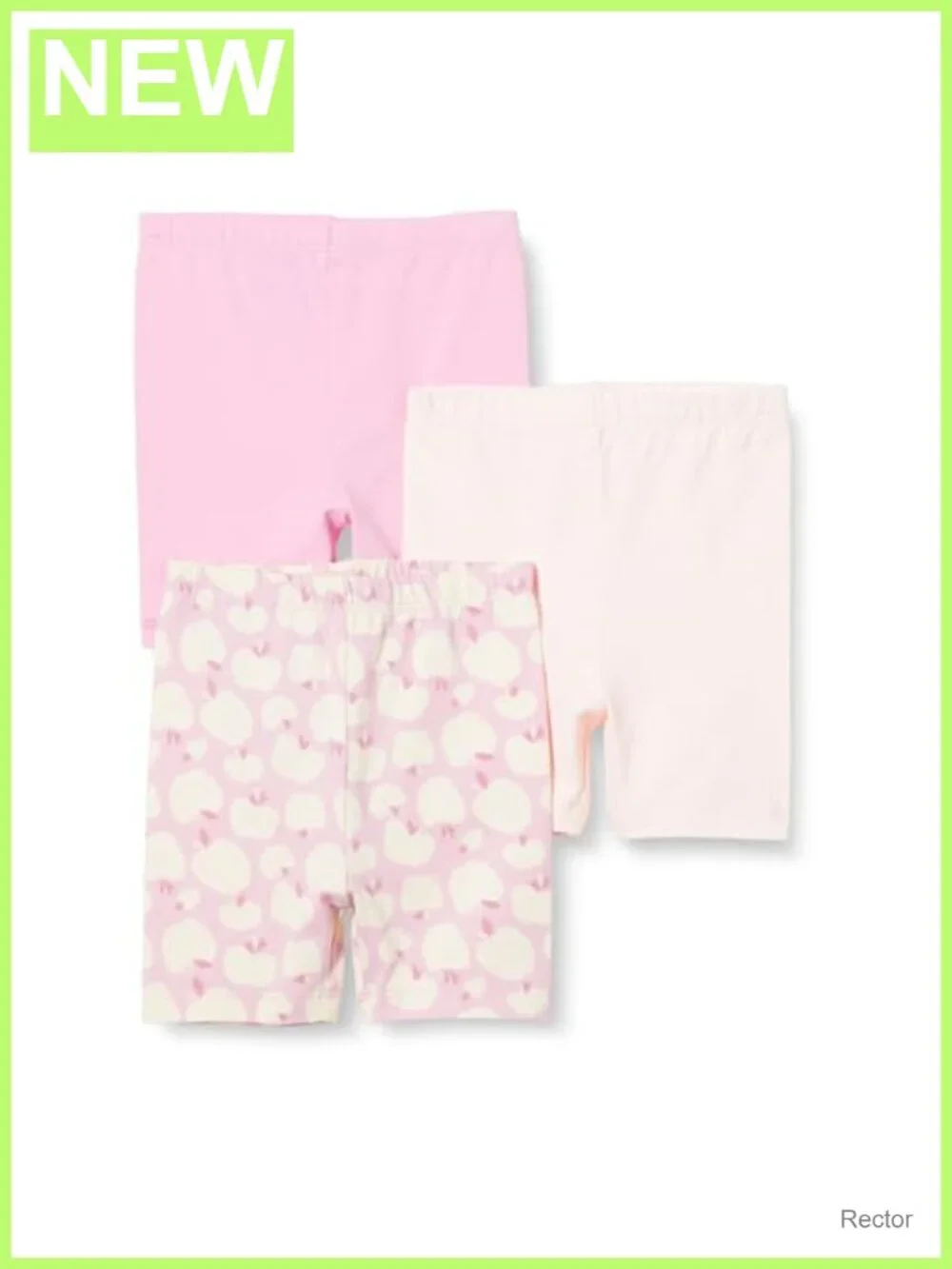 Toddler Baby Girls Cotton Stretch Jersey Bike Shorts 3 Pack Pull On